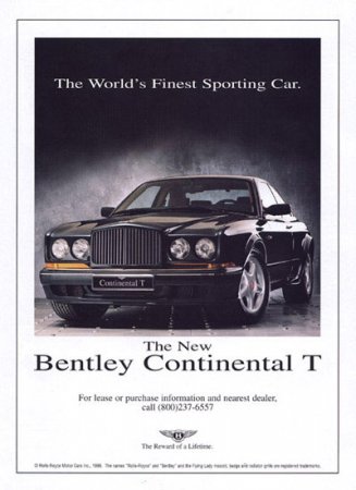 Коллекционная реклама: принты Bentley