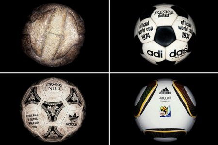 Мячи чемпионатов мира по футболу с 1930 по 2010