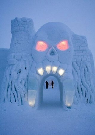 Ледяной отель «Снежная крепость» в Финляндии
