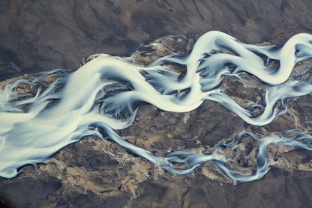Исландские реки – вид сверху