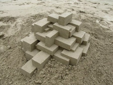 Геометрические песочные замки от Калвина Зиберта